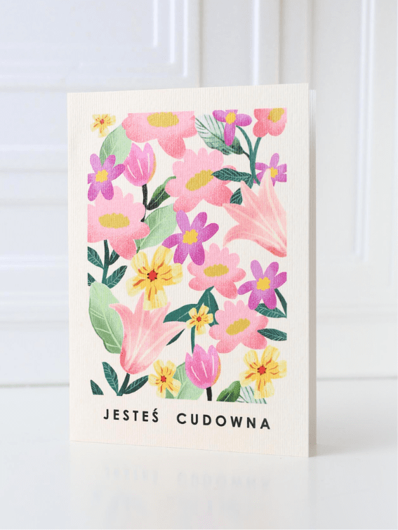 Jesteś Cudowna kartka okolicznościowa