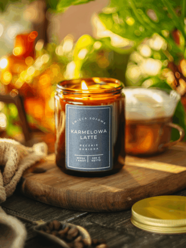 Karmelowa Latte świeca sojowa