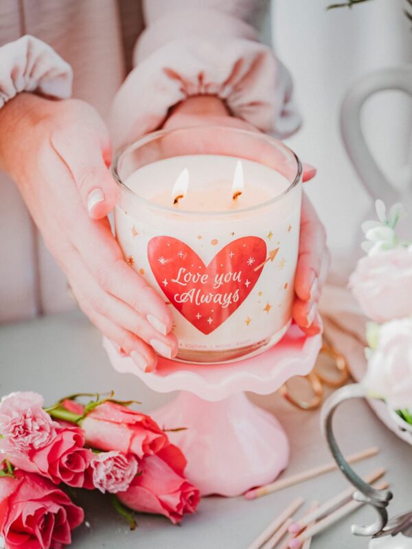 Love You Always świeca sojowa dwuknotowa