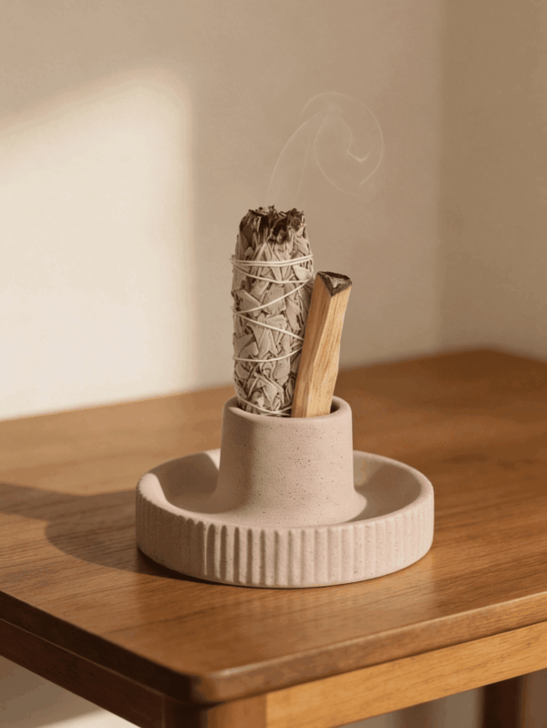 Podstawka do Palo Santo i szałwii - pudrowy beż