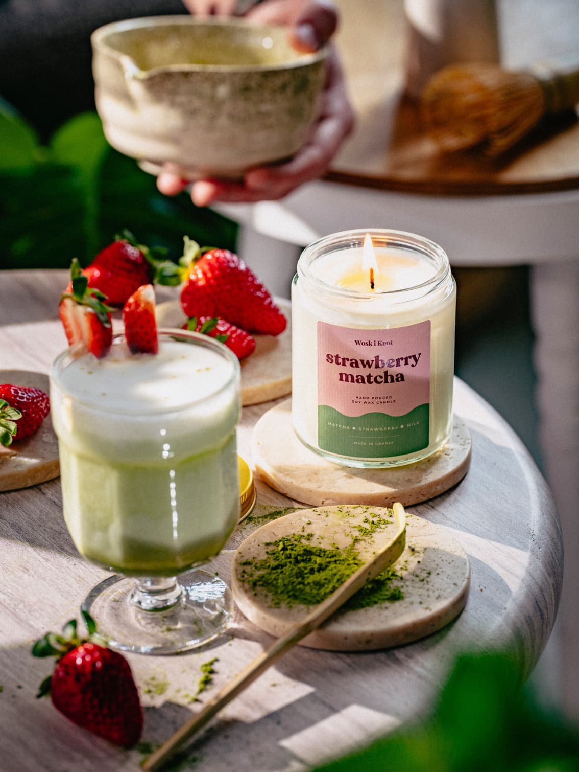 Strawberry Matcha świeca sojowa - obrazek 2