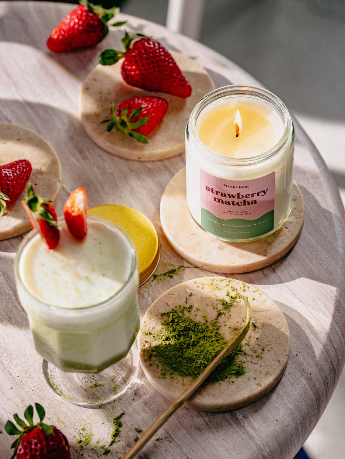 Strawberry Matcha świeca sojowa - obrazek 3