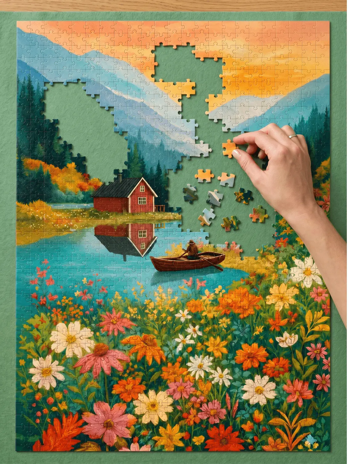 Flower Valley puzzle 1000 elementów - obrazek 5