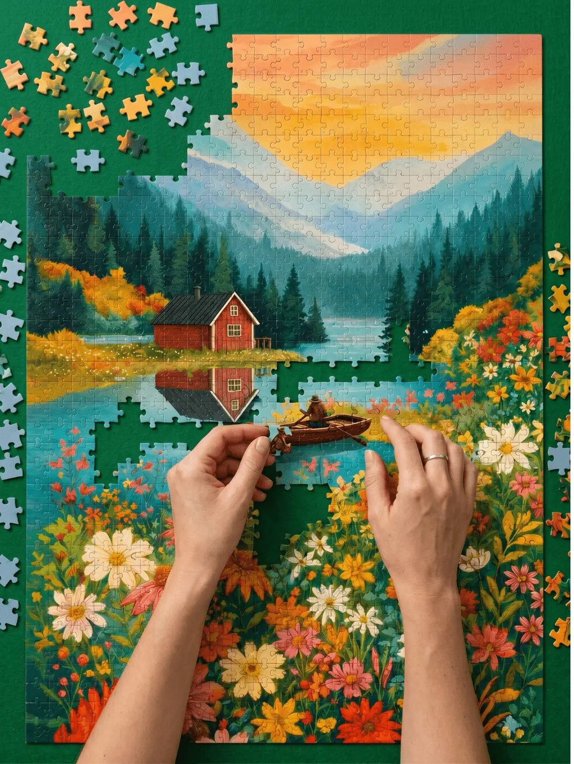 Flower Valley puzzle 1000 elementów - obrazek 2