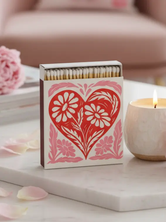 Botanical Heart Matches – duże zapałki premium
