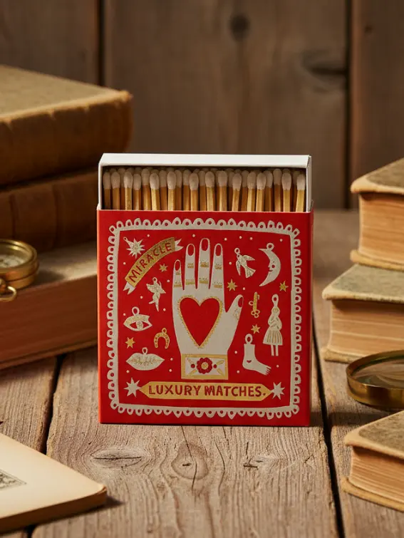 Red Miracle Matches – duże zapałki premium