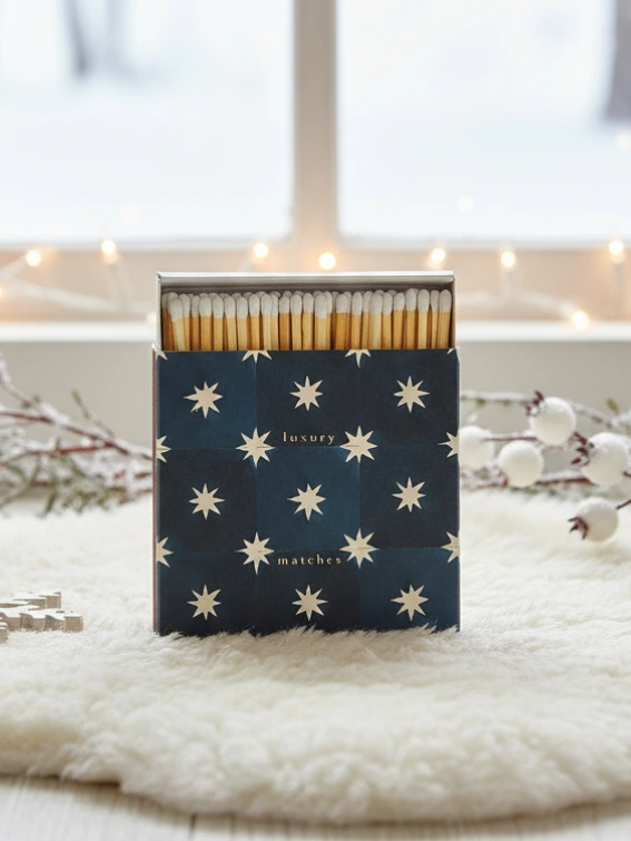 Navy Star Tile Matches – duże zapałki premium