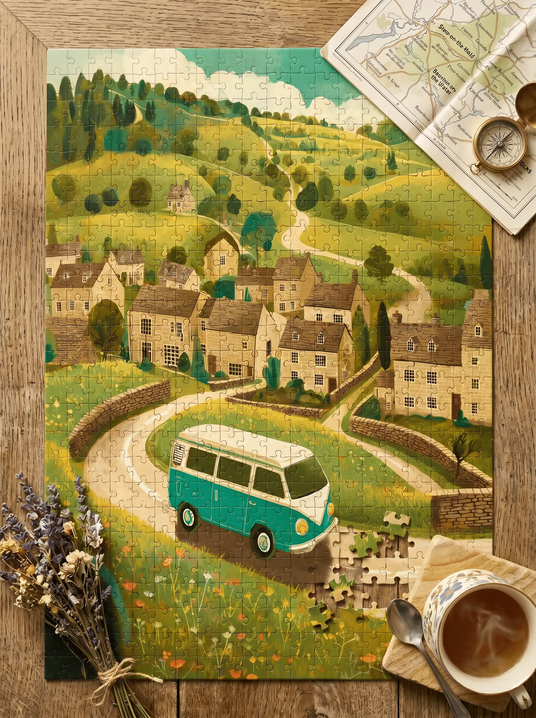 Sunny Village puzzle 500 elementów - obrazek 6