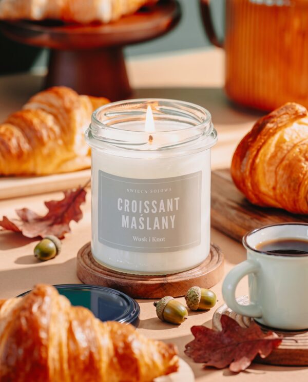 Croissant Maślany świeca sojowa